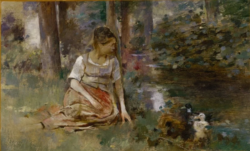 Donna con anatra - Foundation for the Arts Collection, Chicago
